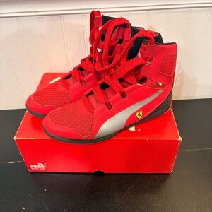 Puma Valorosso Mid SF Webcage Ferrari Red driving shoes size 7.5